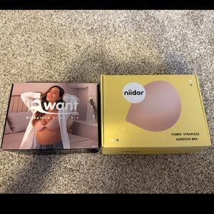 NEW 2 Strapless Adhesive Bras in Nude